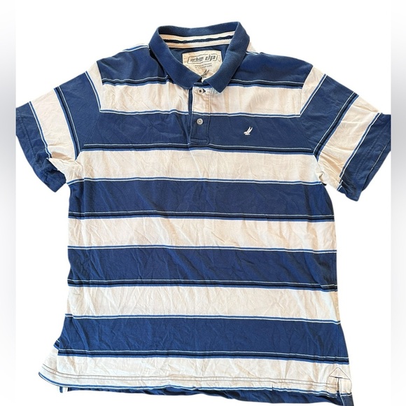 urban pipeline Other - Urban Pipeline Blue and White Striped Polo Shirt